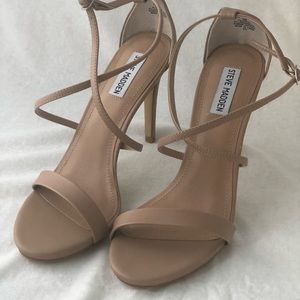 Steve Madden Felix Nude Natural 4 Inch Heel Open Toe